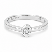 Anteprima  Anello - 18 carati Oro bianco - 0.09ct. tw. Diamante (Naturale) - Made in Italy