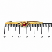 Spilla - 18 carati Oro giallo - 0.42ct. tw. Rubino - Diamante - Made in Italy - Handmade