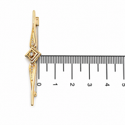 Spilla - 18 carati Oro giallo - 0.11ct. tw. Diamante (Naturale) - Made in Italy - Handmade