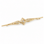 Spilla - 18 carati Oro giallo - 0.11ct. tw. Diamante (Naturale) - Made in Italy - Handmade