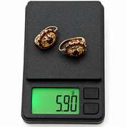 Orecchini - 18 carati Oro giallo - 1.60ct. tw. Granato - Made in Italy - Handmade