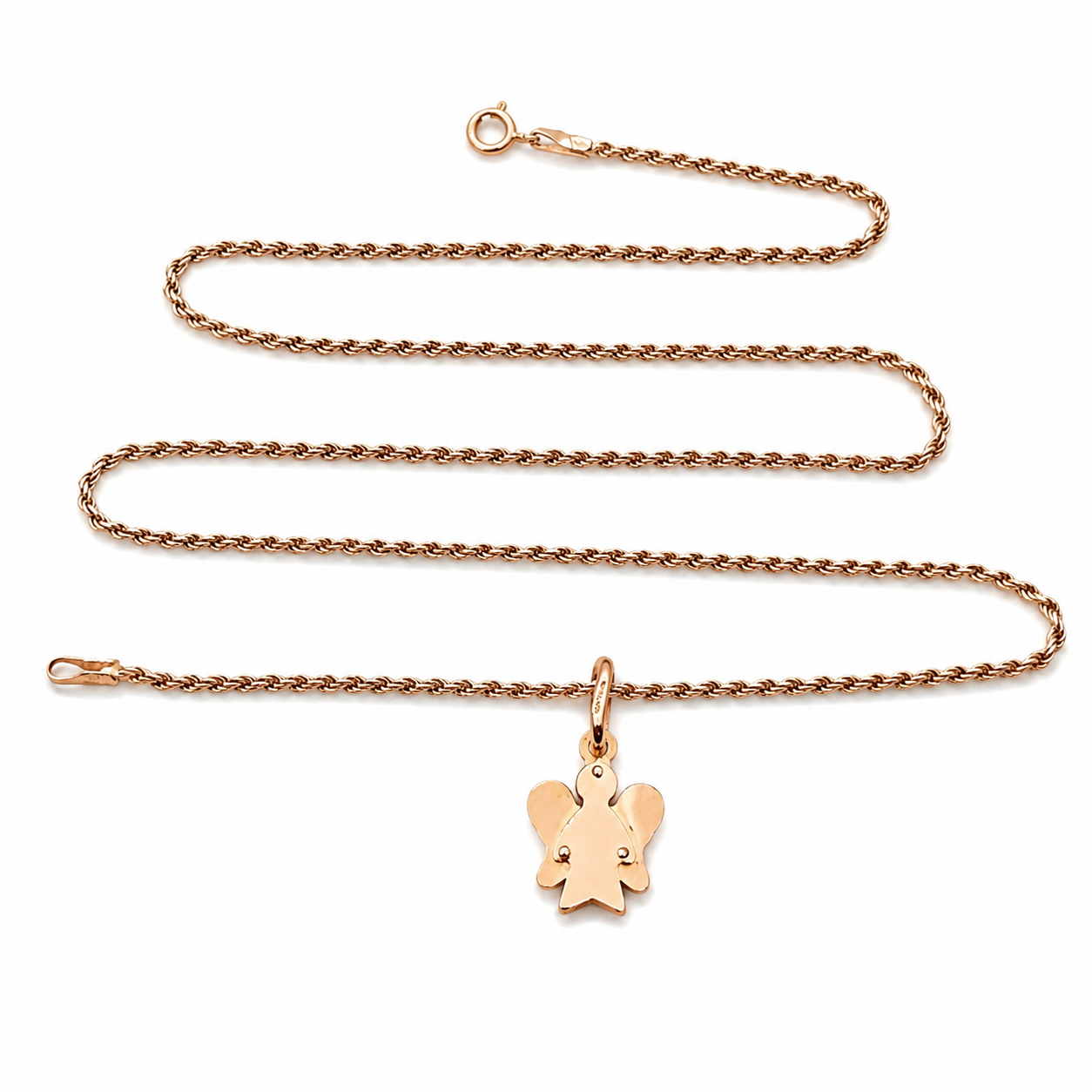 Collana con ciondolo - 18 carati Oro bianco, Oro giallo - Made in Italy - Handmade