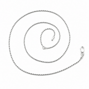 Collana - 18 carati Oro bianco - Made In Italy - Hand Made