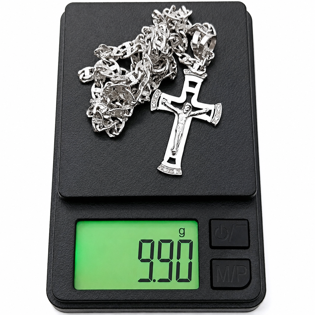 Collana con ciondolo - 18 carati Oro bianco - 0.08ct. tw. Diamante (Naturale)