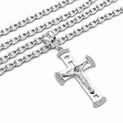 Collana con ciondolo - 18 carati Oro bianco - 0.08ct. tw. Diamante (Naturale)