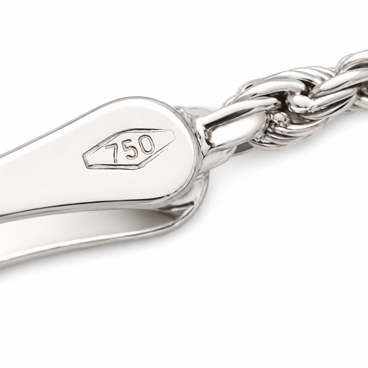 Collana - 18 carati Oro bianco - Made In Italy - Hand Made