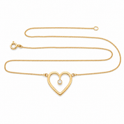 Collana con ciondolo - 18 carati Oro giallo - 0.10ct. tw. Diamante (Naturale) - Made in Italy - Handmade