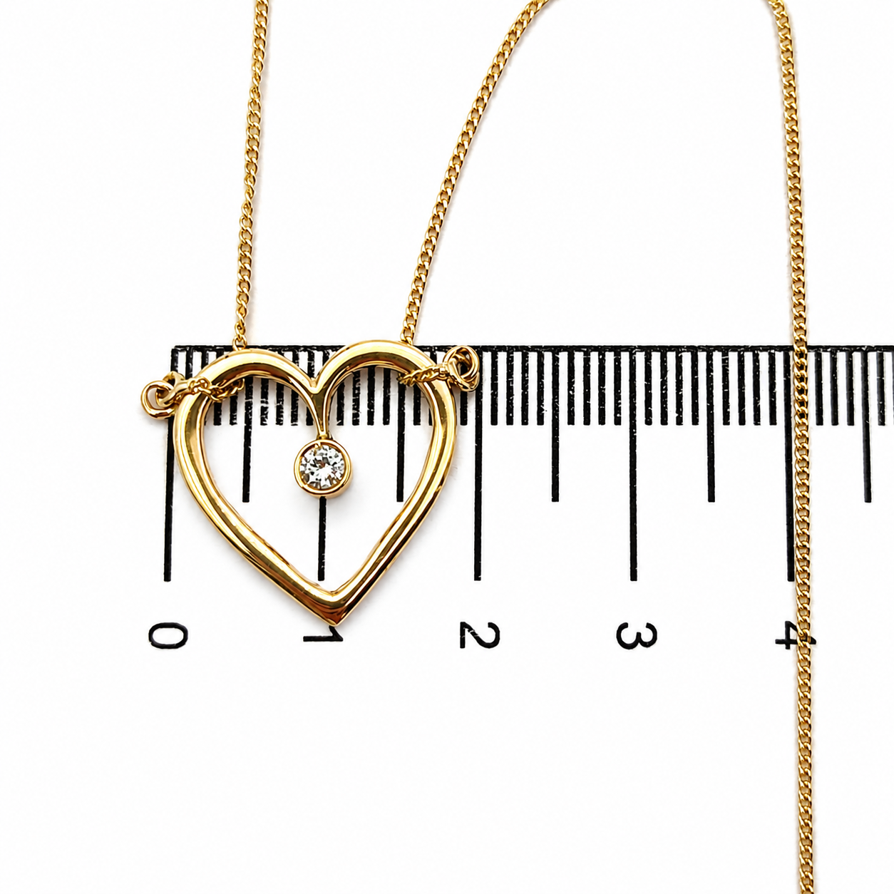 Collana con ciondolo - 18 carati Oro giallo - 0.10ct. tw. Diamante (Naturale) - Made in Italy - Handmade