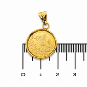 Ciondolo - 14 carati Oro giallo - Made in Italy - Handmade