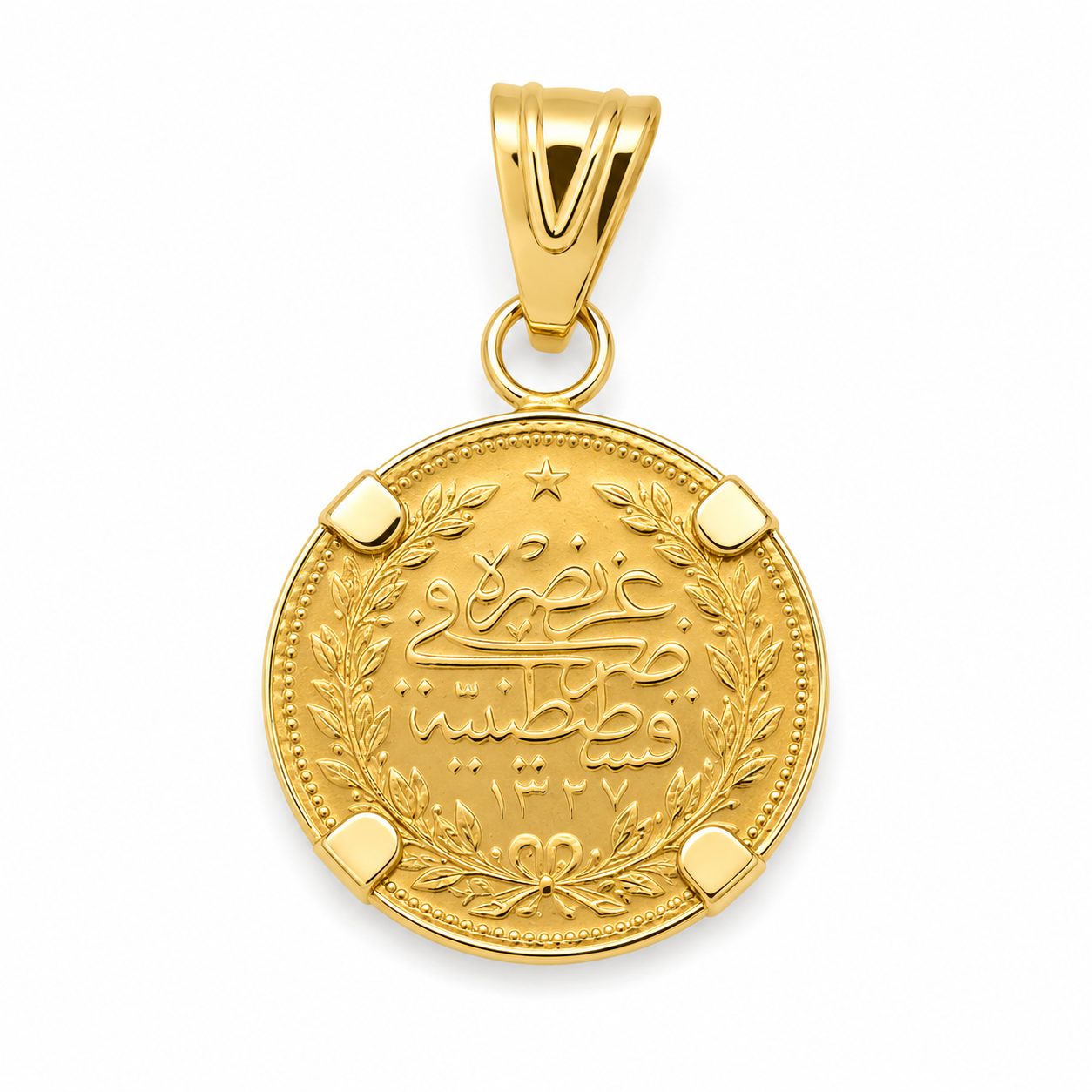 Ciondolo - 14 carati Oro giallo - Made in Italy - Handmade