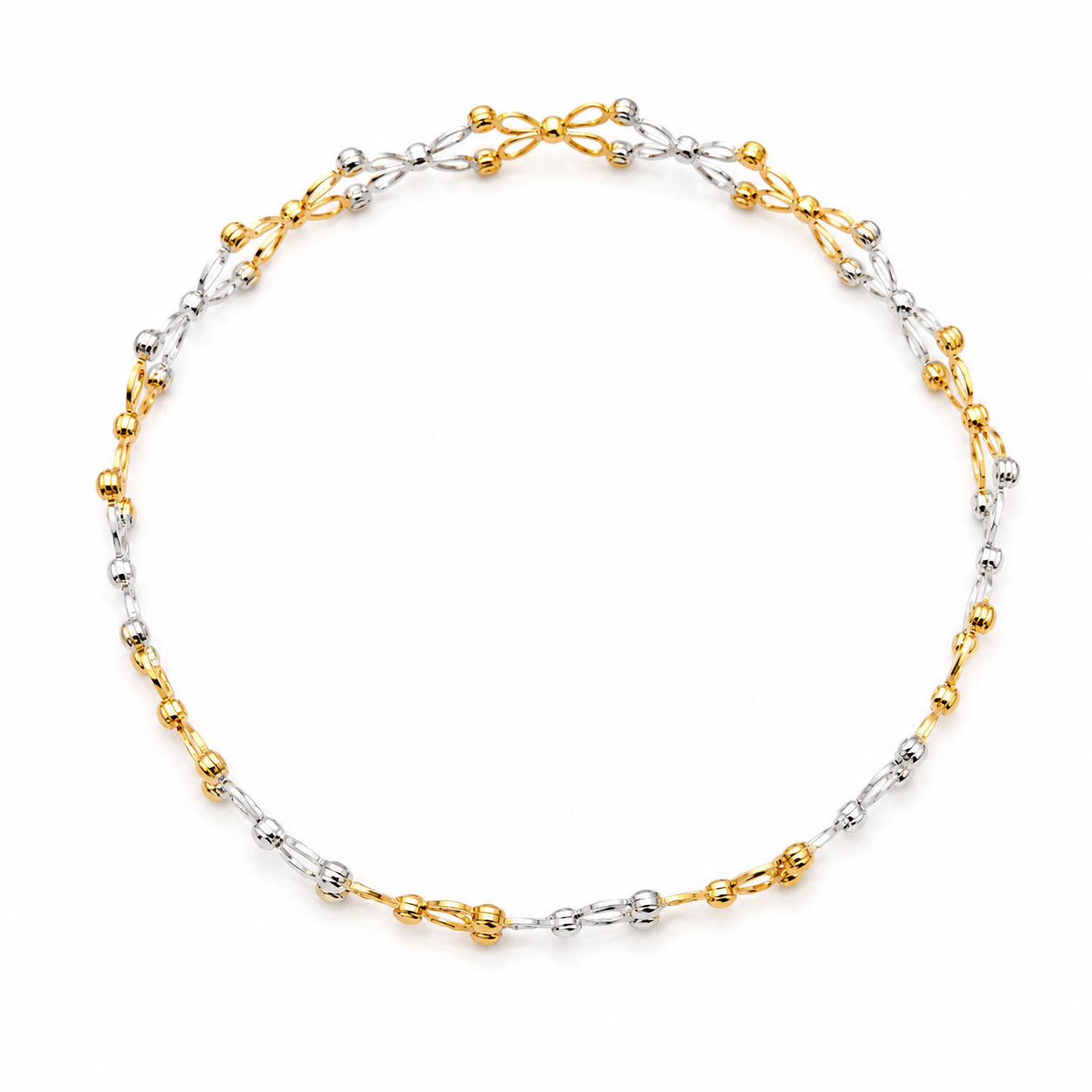 Bracciale - 18 carati Oro giallo, Oro bianco - Made in Italy - Anello