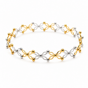 Bracciale - 18 carati Oro giallo, Oro bianco - Made in Italy - Anello