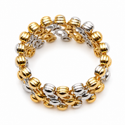 Bracciale - 18 carati Oro giallo, Oro bianco - Made in Italy - Anello