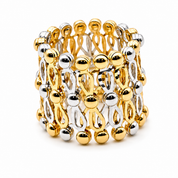 Bracciale - 18 carati Oro giallo, Oro bianco - Made in Italy - Anello