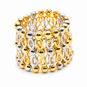 Bracciale - 18 carati Oro giallo, Oro bianco - Made in Italy - Anello