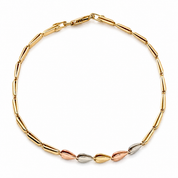 Bracciale - 18 carati Oro giallo, Oro rosa, Oro bianco - Made in Italy - Handmade
