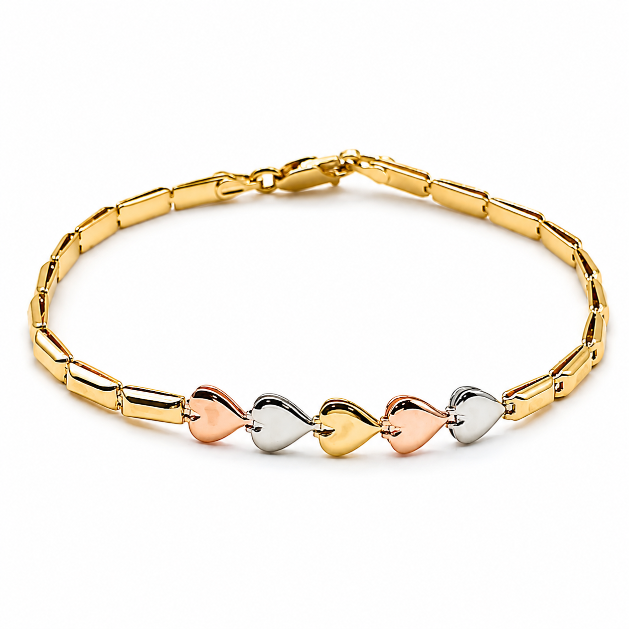 Bracciale - 18 carati Oro giallo, Oro rosa, Oro bianco - Made in Italy - Handmade