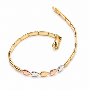 Bracciale - 18 carati Oro giallo, Oro rosa, Oro bianco - Made in Italy - Handmade