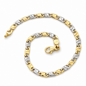 Bracciale - 18 carati Oro giallo, Oro bianco - Made in Italy - Handmade