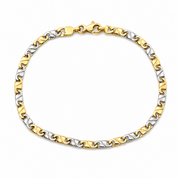 Bracciale - 18 carati Oro giallo, Oro bianco - Made in Italy - Handmade