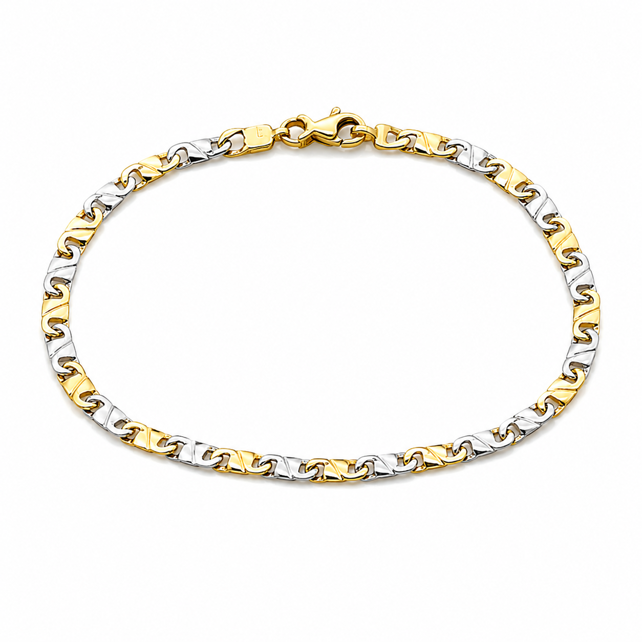 Bracciale - 18 carati Oro giallo, Oro bianco - Made in Italy - Handmade
