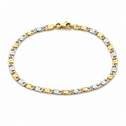 Bracciale - 18 carati Oro giallo, Oro bianco - Made in Italy - Handmade