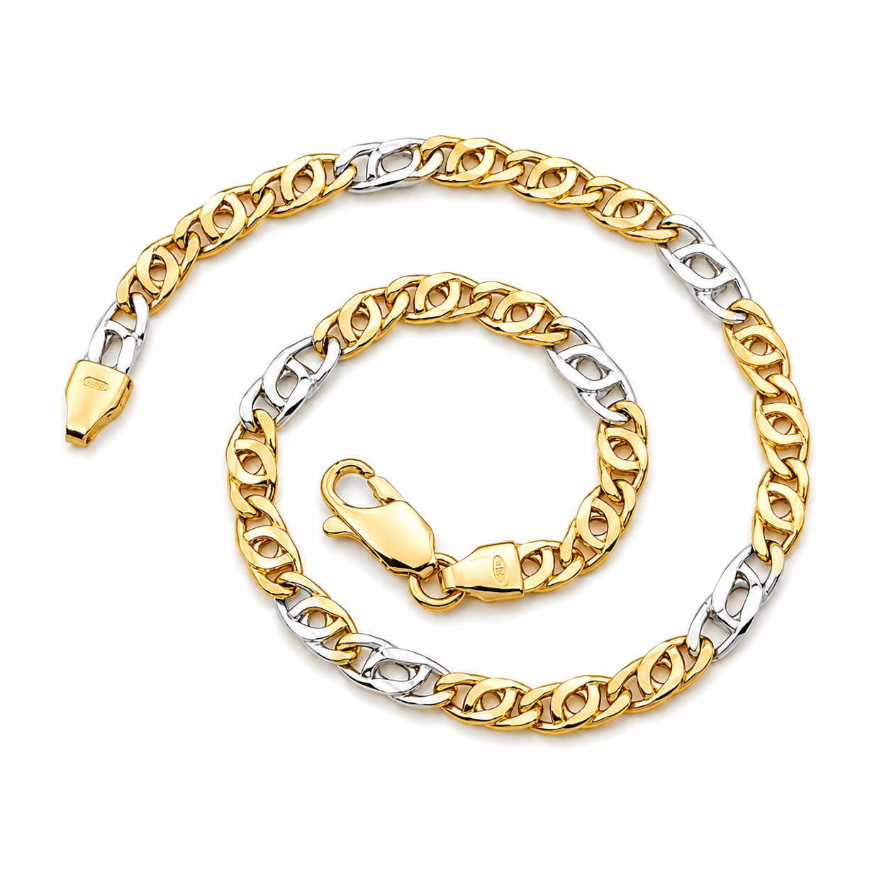 Bracciale - 18 carati Oro giallo, Oro bianco - Handmade - Made in Italy