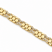 Bracciale - 18 carati Oro bianco, Oro giallo - 0.40ct. tw. Diamante (Naturale) - Made in Italy - Handmade