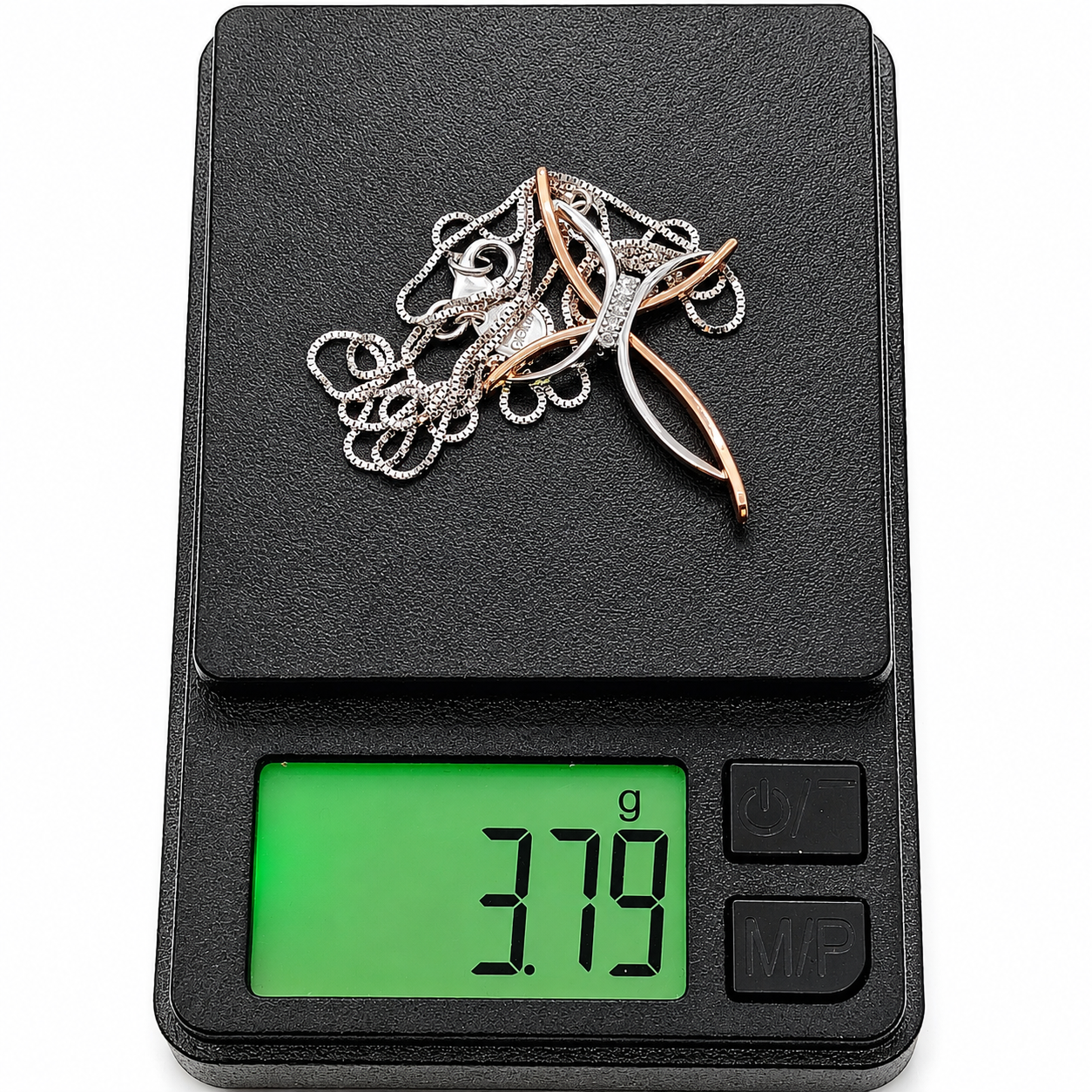 Collana con ciondolo - 18 carati Oro bianco - 0.05ct. tw. Diamante (Naturale) - Made in Italy - D&D