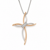 Collana con ciondolo - 18 carati Oro bianco - 0.05ct. tw. Diamante (Naturale) - Made in Italy - D&D