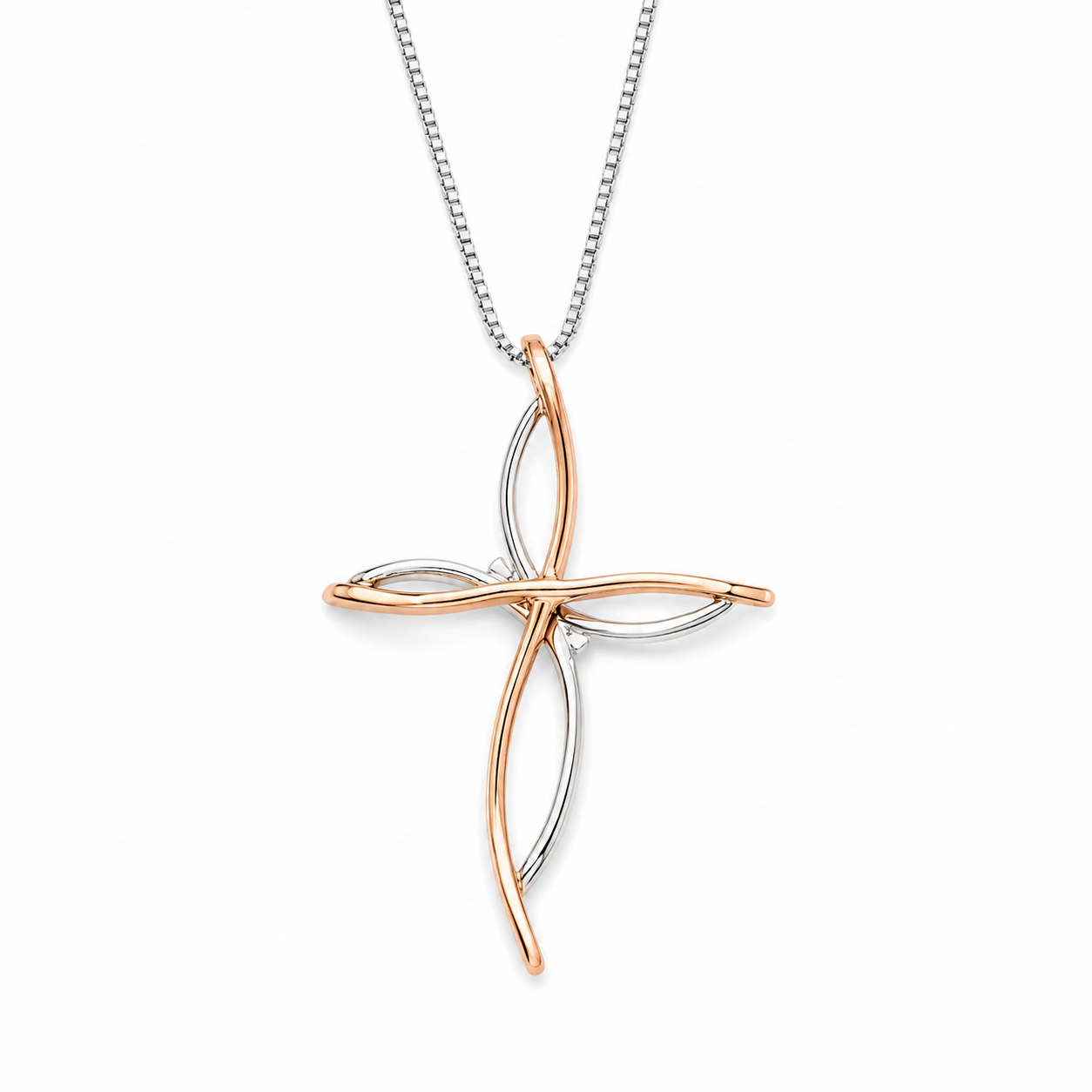 Collana con ciondolo - 18 carati Oro bianco - 0.05ct. tw. Diamante (Naturale) - Made in Italy - D&D
