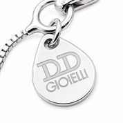 Collana con ciondolo - 18 carati Oro bianco - 0.05ct. tw. Diamante (Naturale) - Made in Italy - D&D