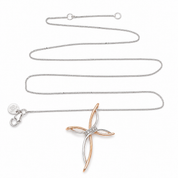Collana con ciondolo - 18 carati Oro bianco - 0.05ct. tw. Diamante (Naturale) - Made in Italy - D&D