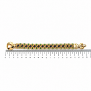 Bracciale - 18 carati Oro giallo, Oro bianco-Zaffiro - Smeraldo - Handmade - Made in Italy