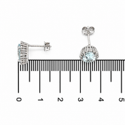 Orecchini - 18 carati Oro bianco - 2.24ct. tw. Acquamarina - Diamante