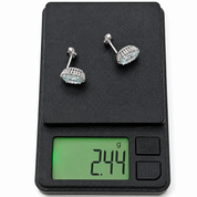Orecchini - 18 carati Oro bianco - 2.24ct. tw. Acquamarina - Diamante