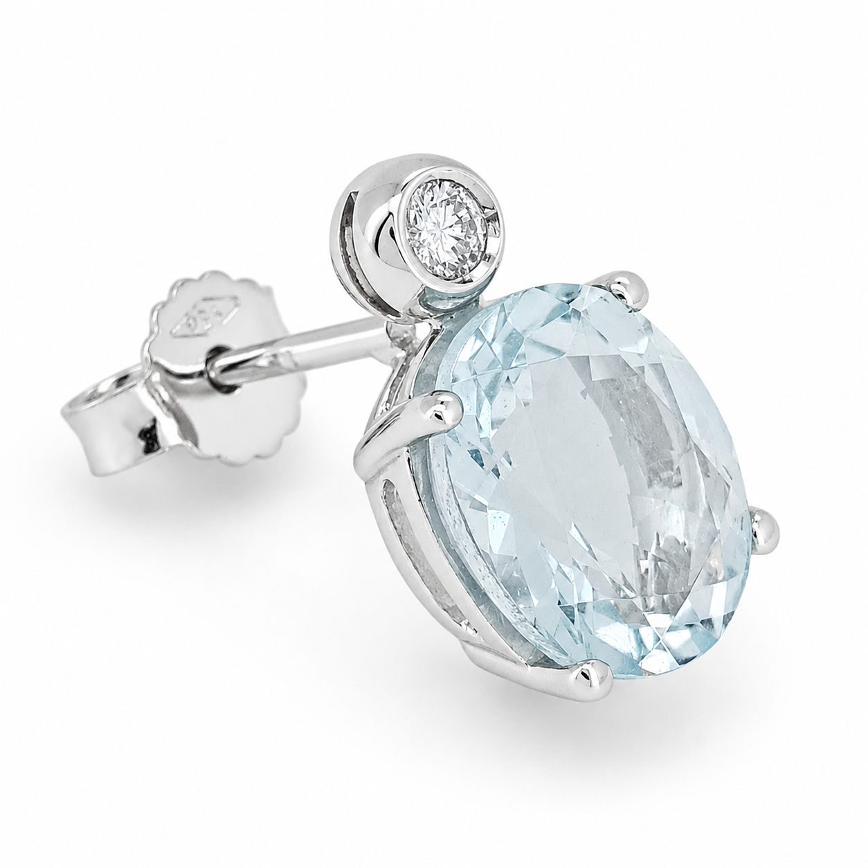 Orecchini - 18 carati Oro bianco - 4.80ct. tw. Acquamarina - Diamante - Made in Italy - Handmade
