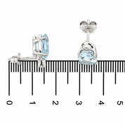 Orecchini - 18 carati Oro bianco - 4.80ct. tw. Acquamarina - Diamante - Made in Italy - Handmade