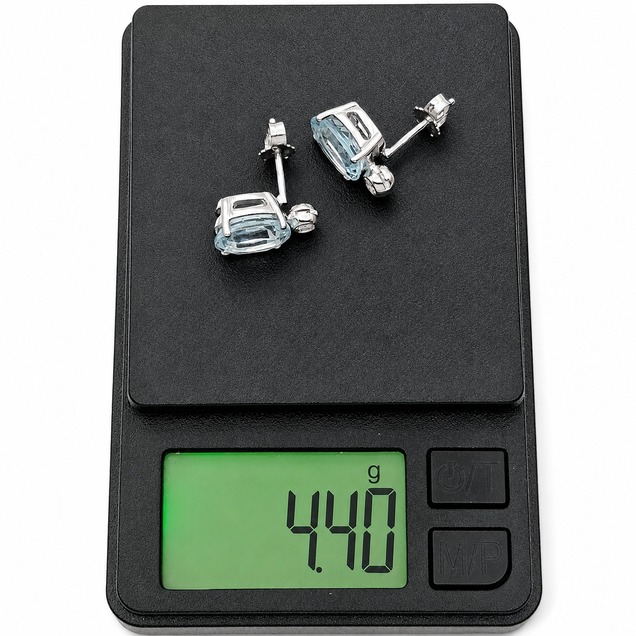Orecchini - 18 carati Oro bianco - 4.80ct. tw. Acquamarina - Diamante - Made in Italy - Handmade