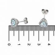 Orecchini - 18 carati Oro bianco - 1.68ct. tw. Acquamarina - Diamante - Made in Italy - HandMade