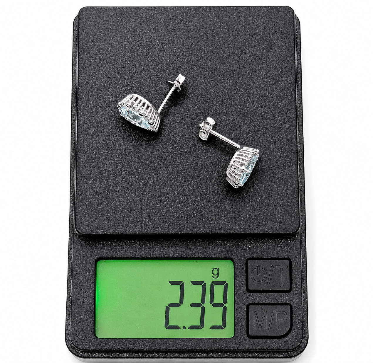 Orecchini - 18 carati Oro bianco - 1.68ct. tw. Acquamarina - Diamante - Made in Italy - HandMade