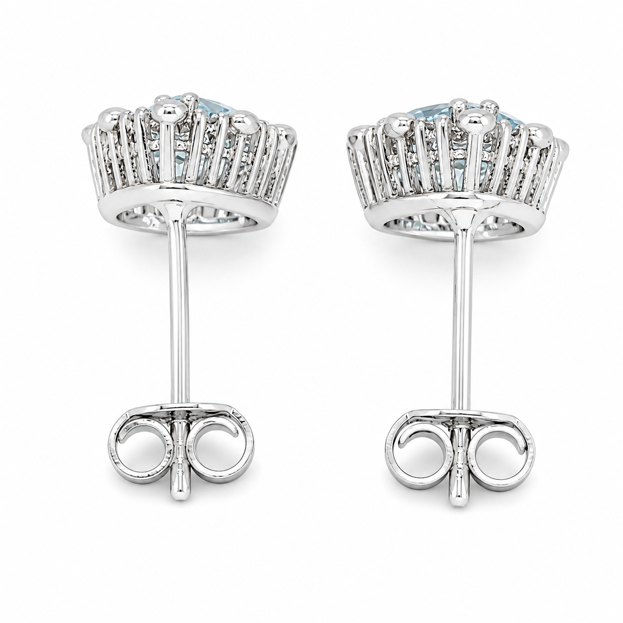 Orecchini - 18 carati Oro bianco - 1.68ct. tw. Acquamarina - Diamante - Made in Italy - HandMade