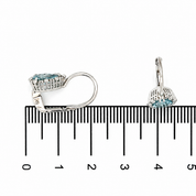 Orecchini - 18 carati Oro bianco - 1.66ct. tw. Acquamarina - Diamante
