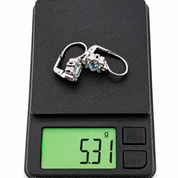 Orecchini - 18 carati Oro bianco - 1.14ct. tw. Acquamarina - Diamante