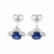 Orecchini - 18 carati Oro bianco - 2.84ct. tw. Tanzanite - Diamante - Made in Italy - Handmade