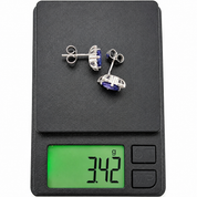 Orecchini - 18 carati Oro bianco - 2.84ct. tw. Tanzanite - Diamante - Made in Italy - Handmade