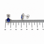 Orecchini - 18 carati Oro bianco - 2.84ct. tw. Tanzanite - Diamante - Made in Italy - Handmade