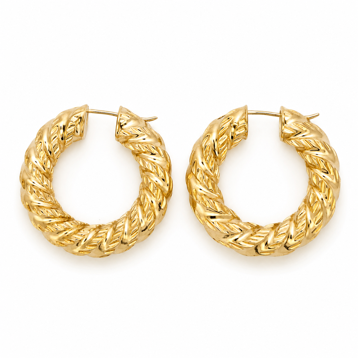 Orecchini - 18 carati Oro giallo - Made in Italy - Handmade