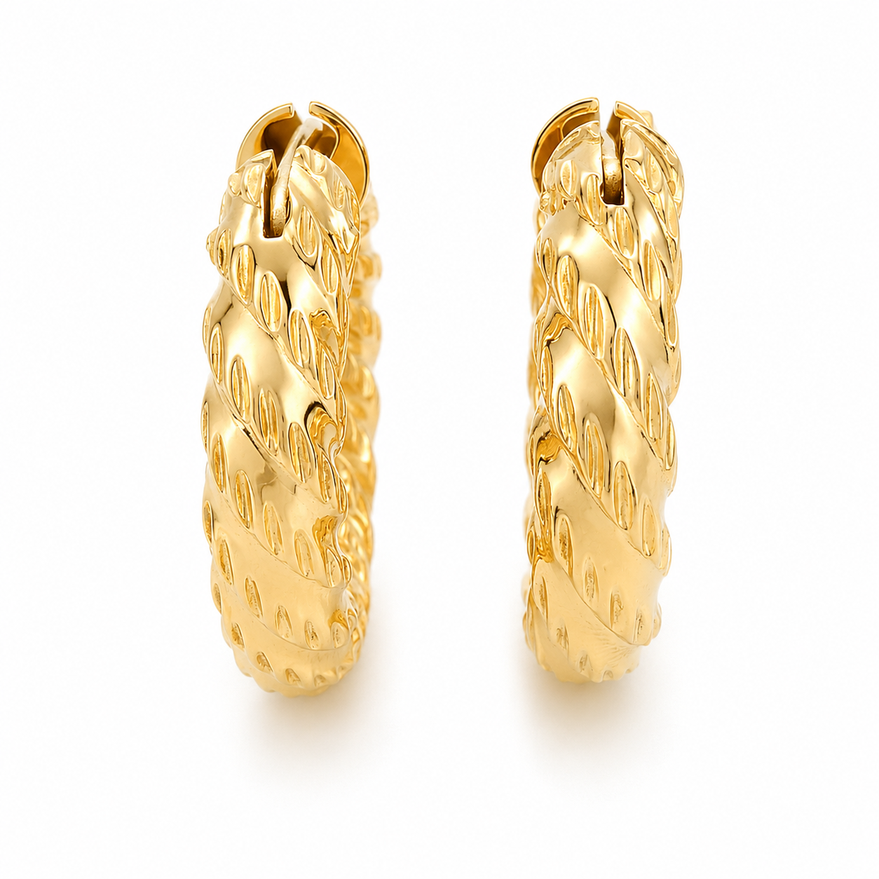 Orecchini - 18 carati Oro giallo - Made in Italy - Handmade
