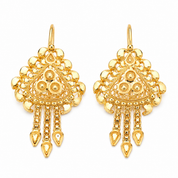 Orecchini - 22 carati Oro giallo - Made in Italy - Handmade
